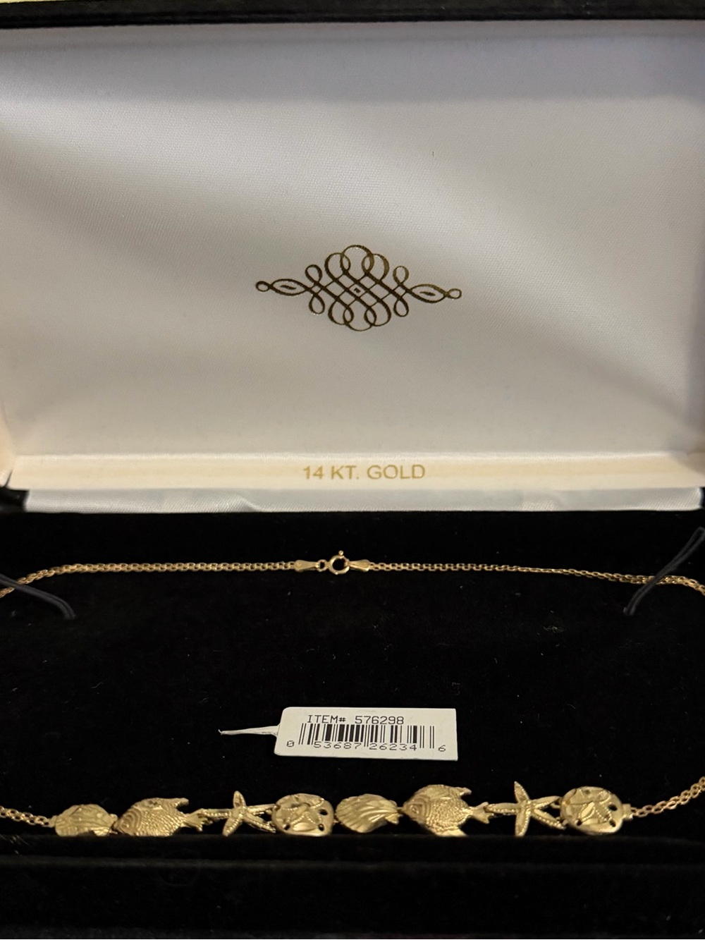 14K Gold Sea Life Charm Necklace - Gold